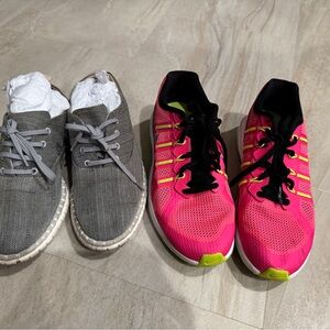 Nike Women’s Hot Pink and Black Running Sneakers clarks 7